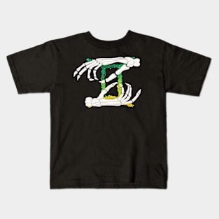 Gemini Bones - Black Outline Kids T-Shirt